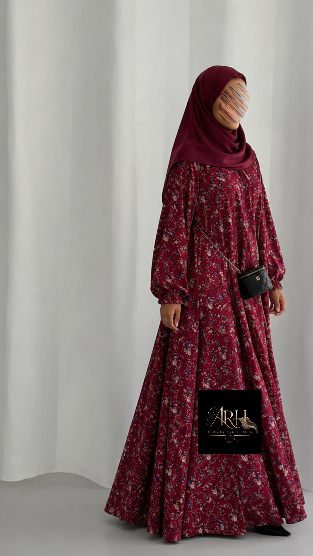 Printed maxi abaya
