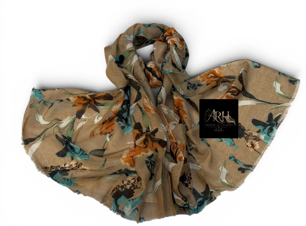 Printed lawn hijab
