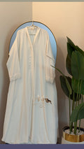 Pearly white Abaya
