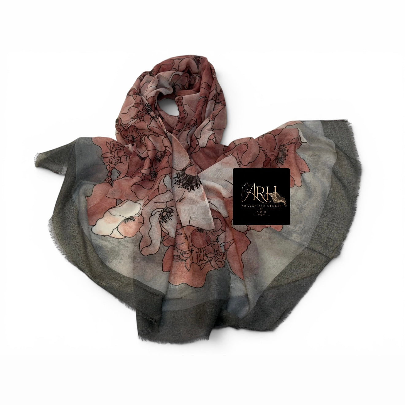 Printed lawn hijab